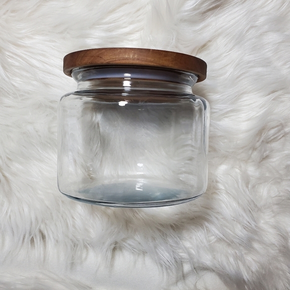 Glass Storage Jar with Acacia Wood Lid - Picture 1 of 8